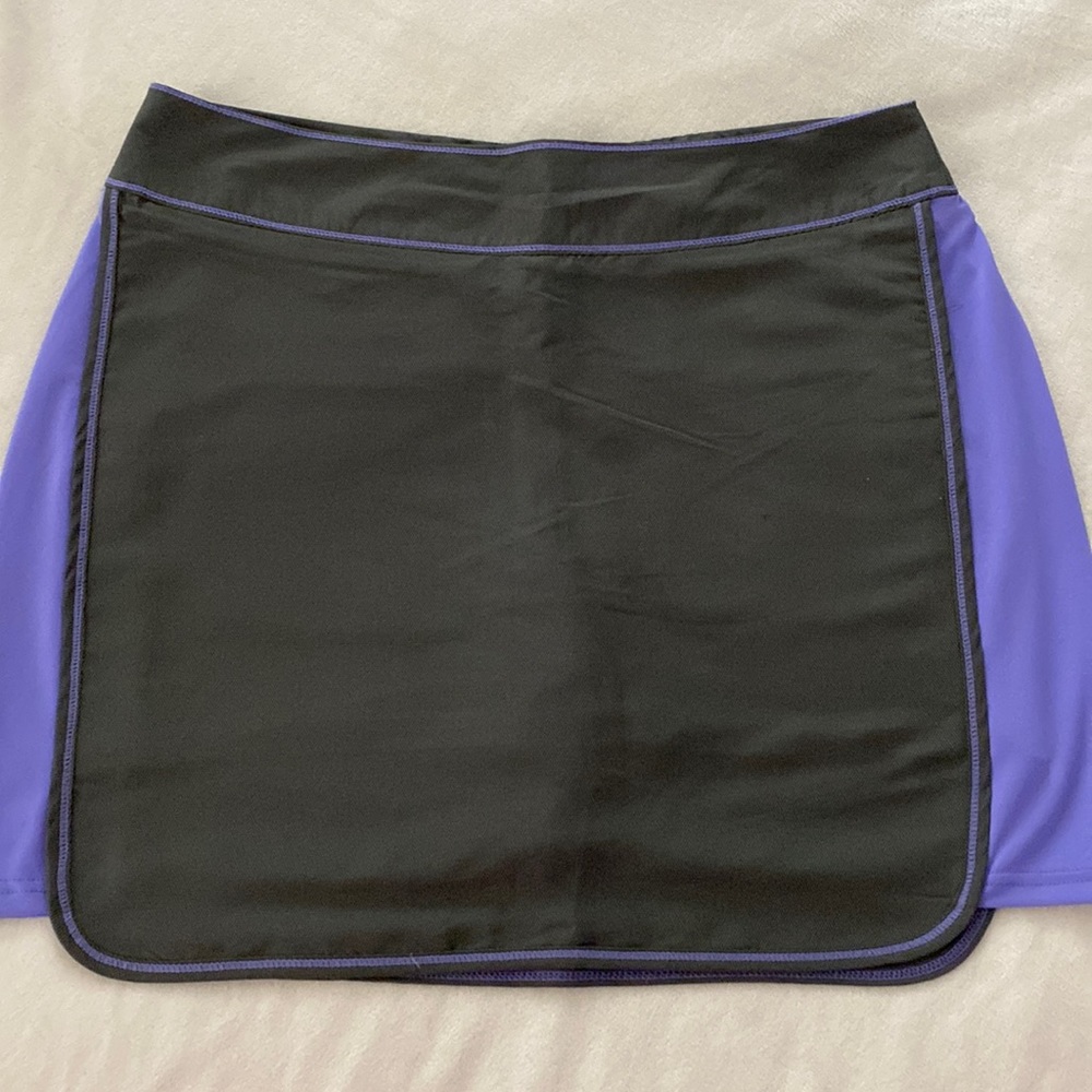 Antigua Women's Athletic Skort Size 8 Gray & Purple Back Pockets Zipper …